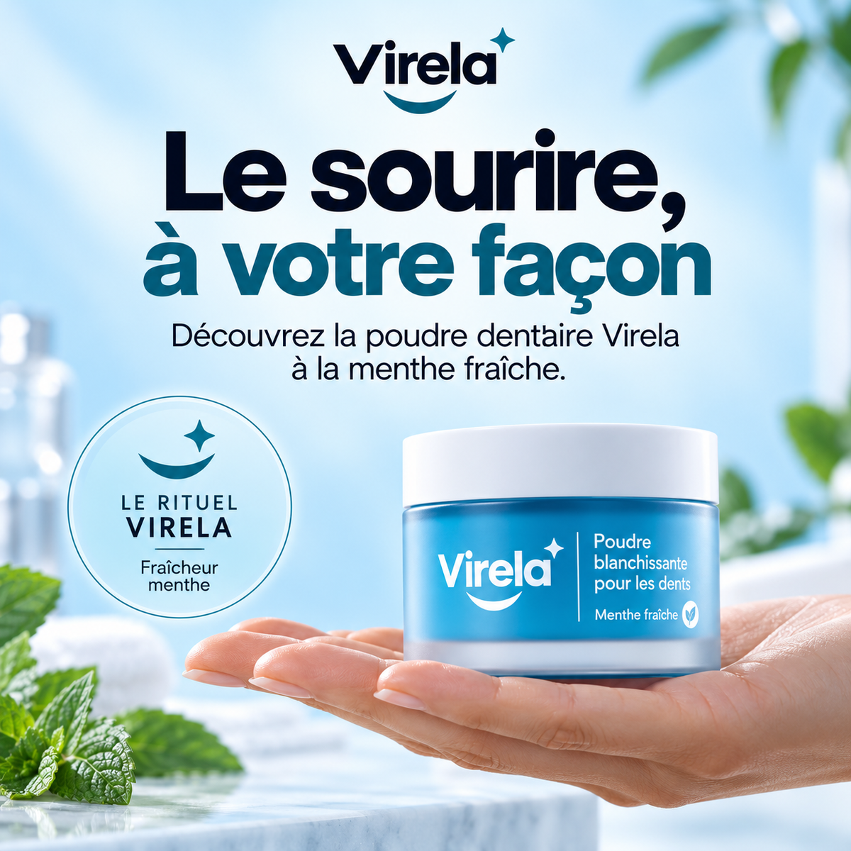 Poudre blanchissante pour les dents